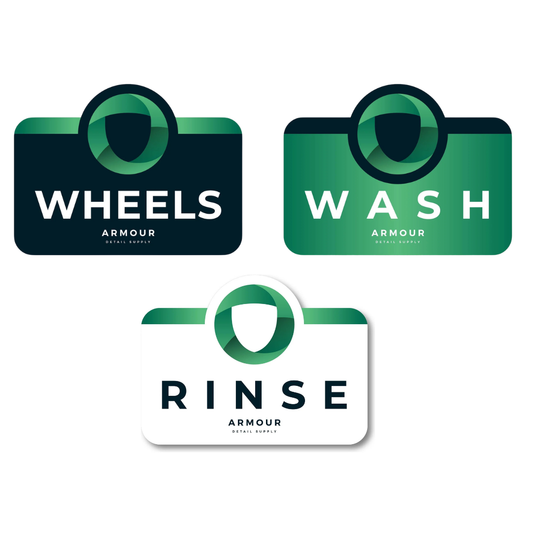 Armour Bucket Vinyl Stickers – Premium Decal Set for Detailing Buckets