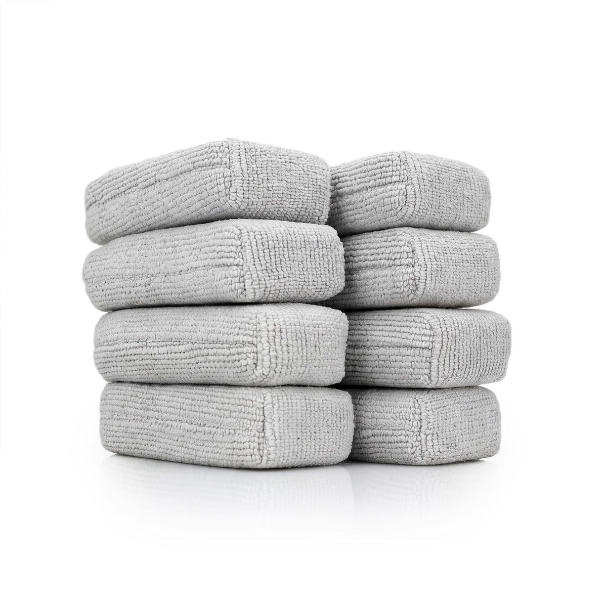 Pearl Applicator Spons Ice Grey 8-Pack van The Rag Company: acht foam applicators met pearl-weave microvezel voor ceramic coatings, wax en sealants