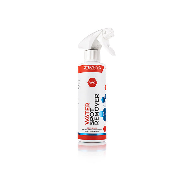 Gtechniq W9 Water Spot Remover bottle for removing water spots and limescale from car paint and glass