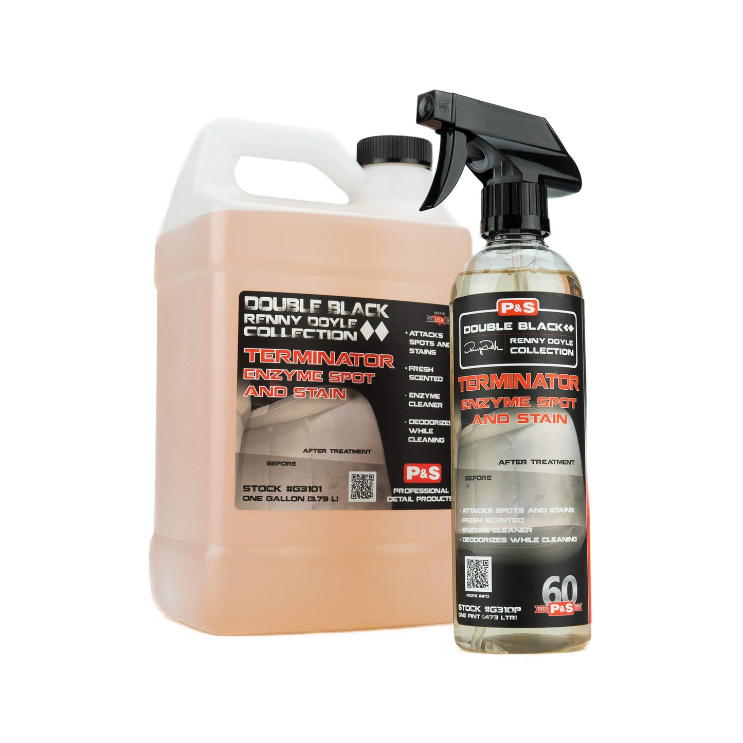 P&S Terminator Enzyme Spot & Stain Remover spray and gallon